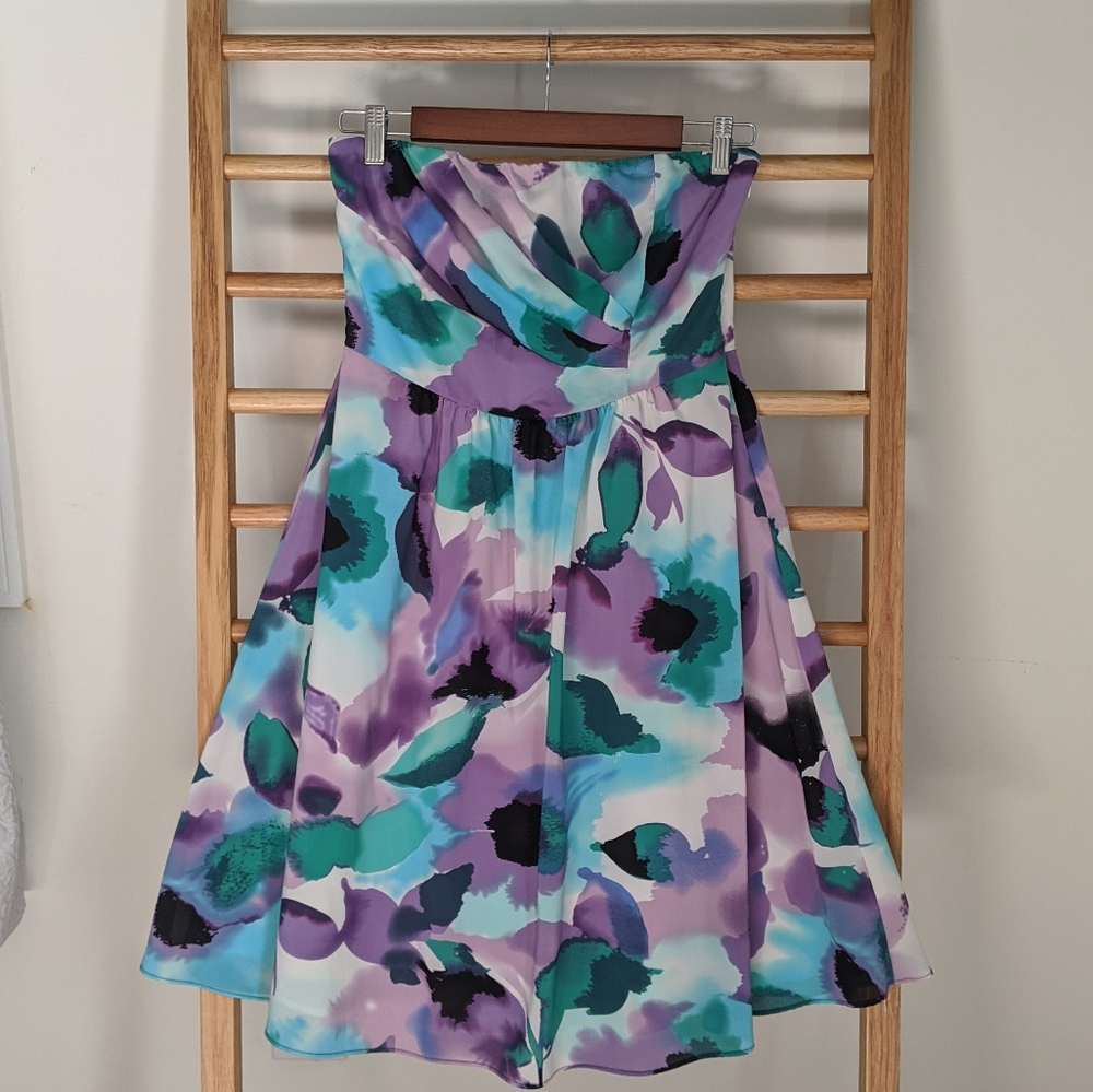 The Limited Floral Strapless Dress